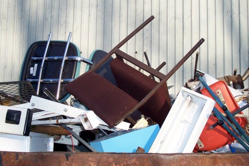 Construction waste being recycled