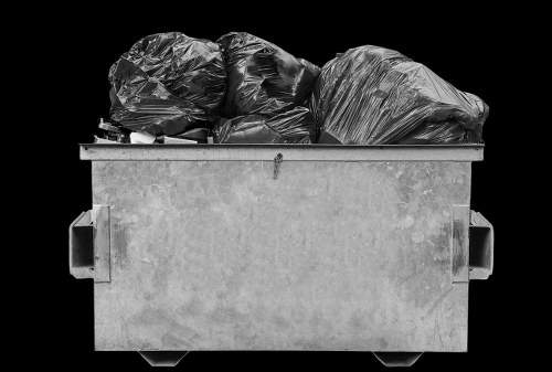 Materials being sorted at a local transfer station