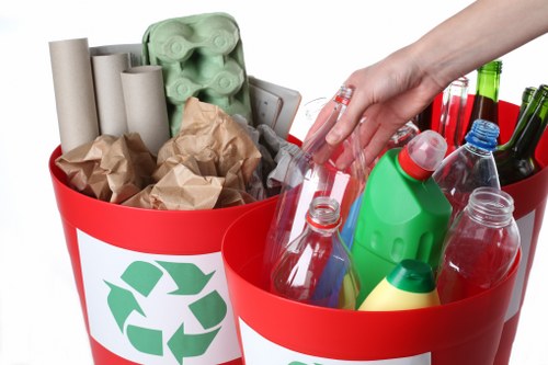 Professional waste clearance service in action