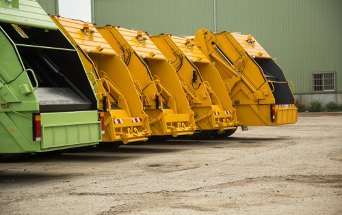 Highbury resident loading waste into a skip