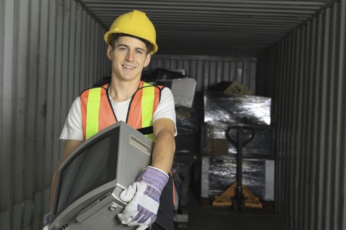 Various types of construction debris for removal